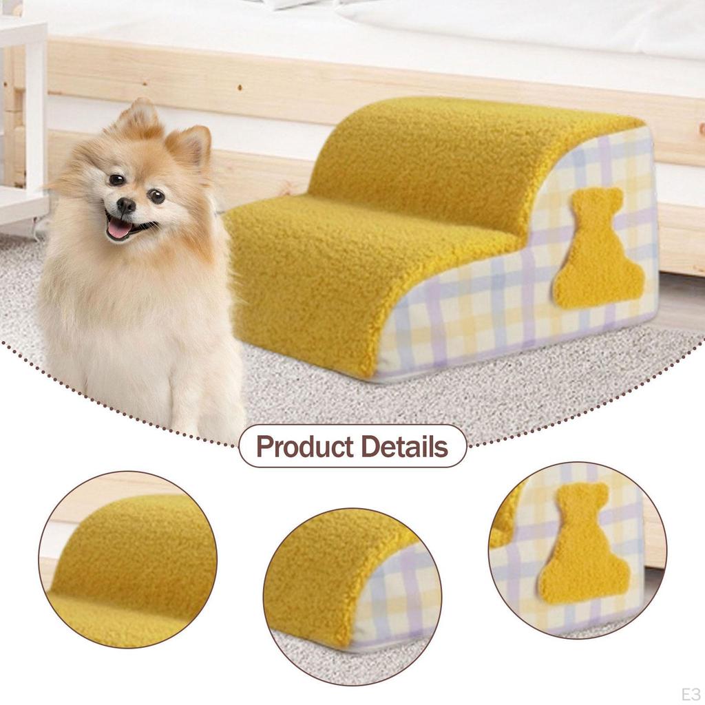 Rampa schodowa dla psa z zdejmowanym pokrowcem, do użytku wewnętrznego, antypoślizgowa, drabinki dla zwierząt do wchodzenia na sofę