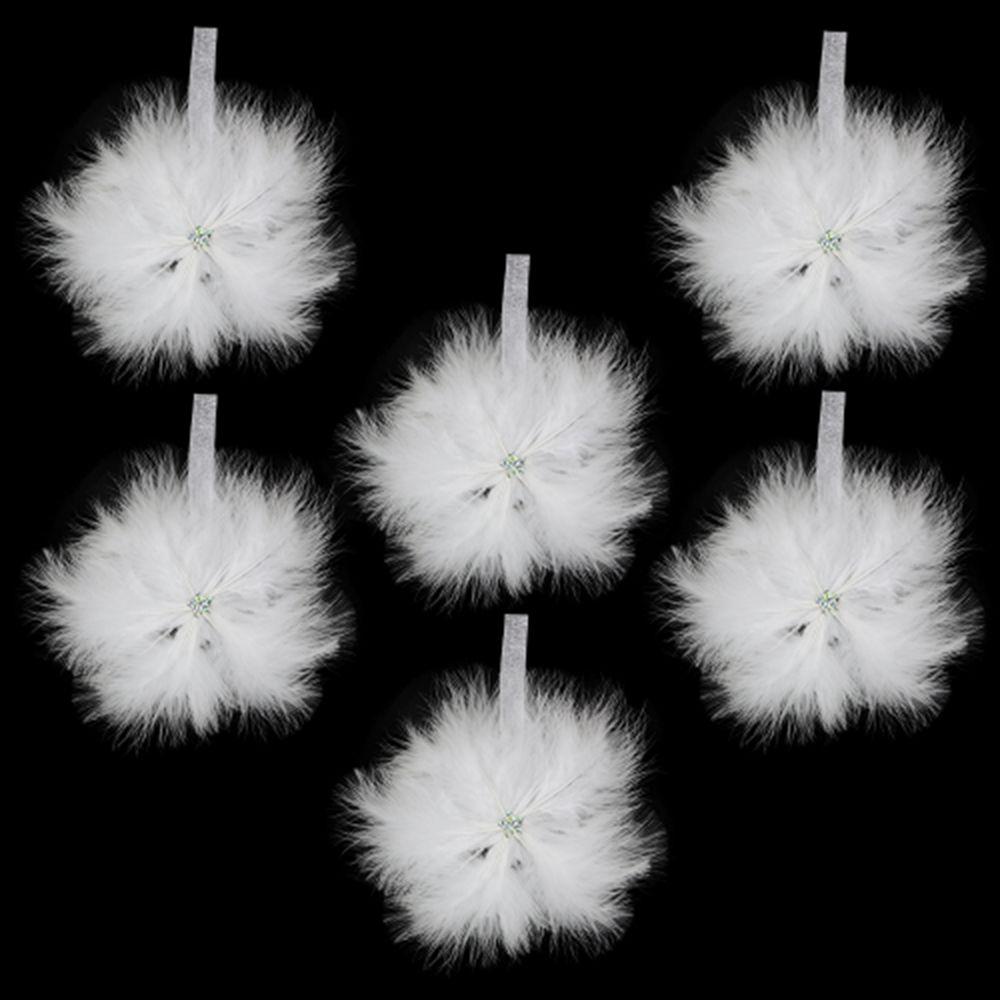 Party White Home Christmas Decoration Feather Wing Hanging Feather Star Bauble Christmas Pendant