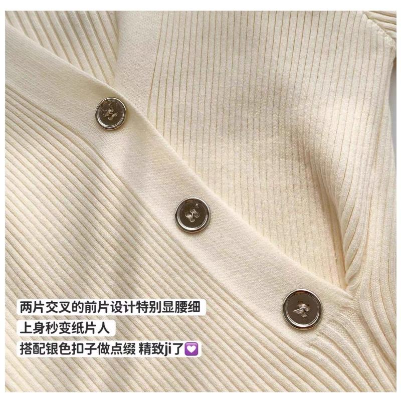 Lazy wind knitted sweater women's summer new long-sleeved high-end super good-looking bottom top