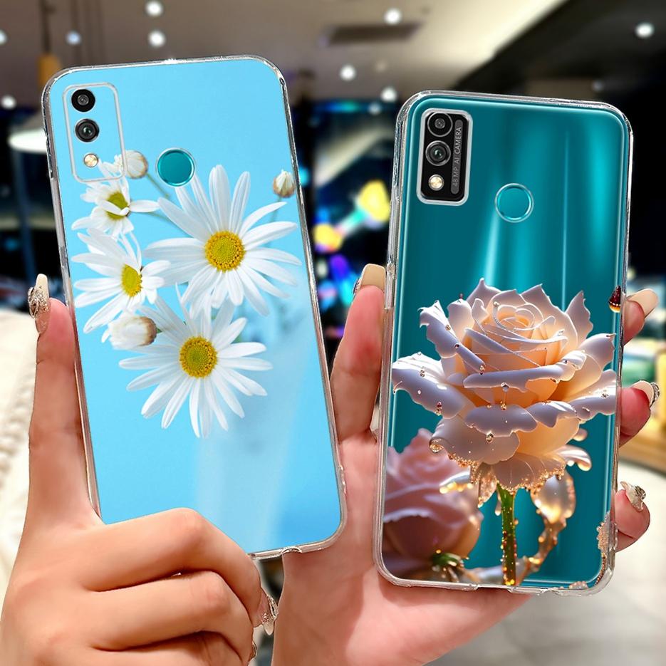 For Honor 9X Lite Case JSN-L21 JSN-L22 Cute Love Heart Painted Cover Soft Silicone Case For Honor 10X Lite DNN-LX9 10XLite Shell