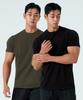 HUGVONE [2Pack] Plain Muscle Fit Short Sleeve 5 Colors (Type B)