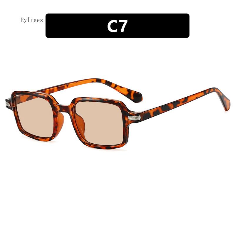 Small Rectangle Sunglasses Women'S Fashion Jelly Color Sun Glasses Summer Uv400