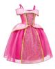 Princess Aurora Dress for Sleeping Beauty Aurora Dress Accessory Kids Costume Set [TYHTYM] Kids, (Princess + Set), 6-Piece (Rose, 110)