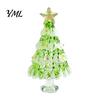 Decorative Christmas Collectibles Hand Blown Glass Tree Figurine, Mini Tabletop Seasonal Window Display Decor Xmas Ornament, Handmade Desktop Holiday