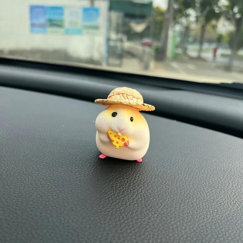 Foodie Hamster Blind Box Fantasy Creation Cute Plush Doll Machine Car Decoration Car Straw Hat Small Hamster Car Decoration