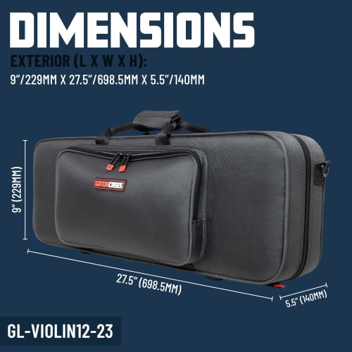 Gator Cases Adagio Series EPS Polyfoam Lightweight Case for 1/2 Size Violins (GL-VIOLIN12-23)