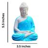 Polymarble Statue Lord Figurine/Idol (Blue Earthenware Dhyan Buddha)