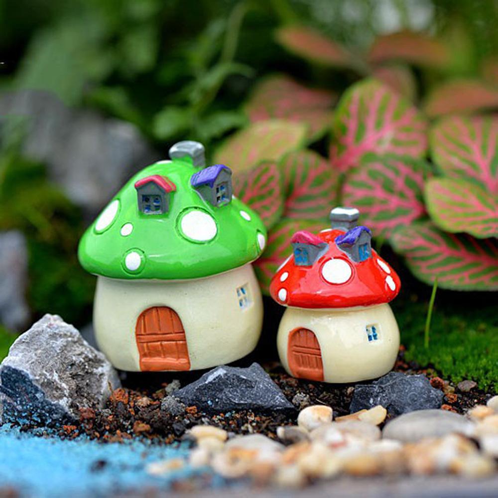 Mushroom Craft Office Bonsai Decoration Miniature Figurine Micro Landscape Fairy Garden Ornament