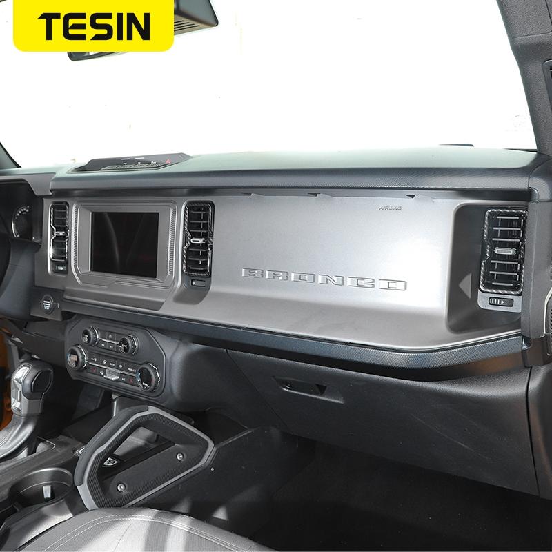 TESIN ABS Car Dashboard Air Conditioning Vent Outlet Decoration Cover For Ford Bronco  2022 2023 UP Interior