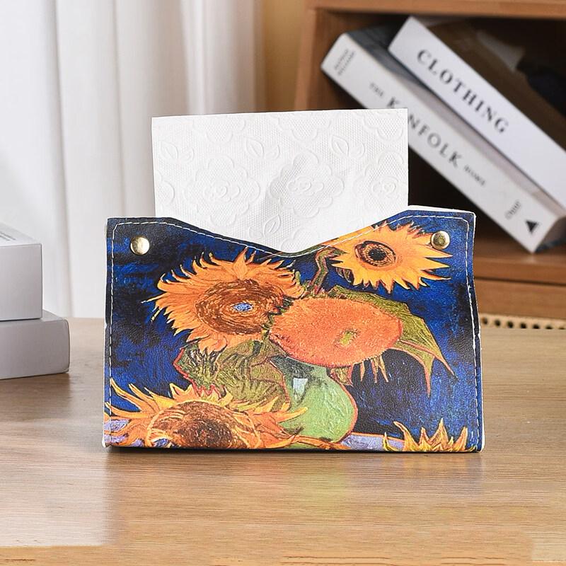 LIEI Retro Floral Acrylic Tissue Holder
