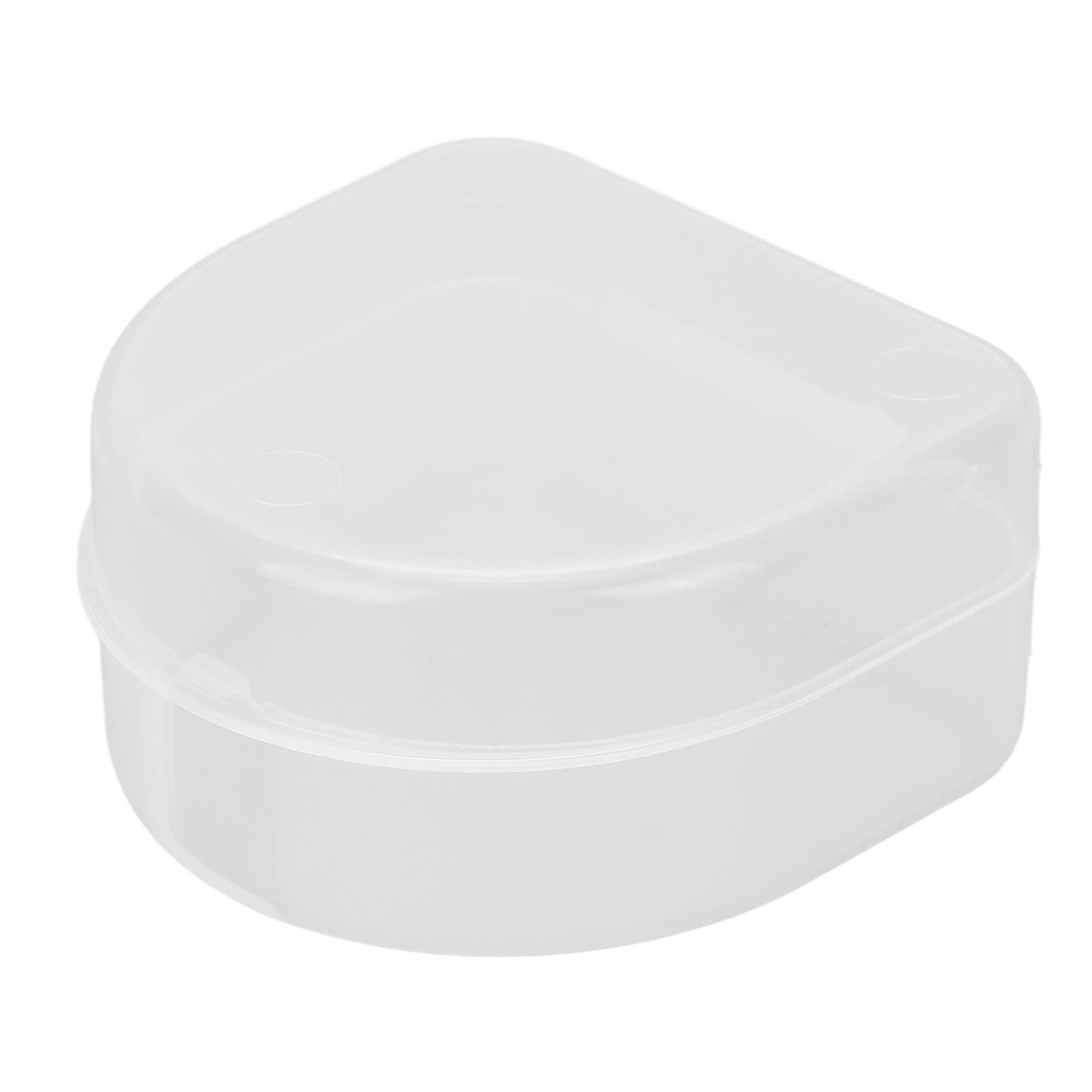 

Mouth Guard Storage Box Portable Denture Orthodontic Holder Orthodontic Appliance Clear Box