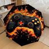 1 Peça Guarda-chuva Fire Gamepad-8 Varetas Reforçado, Abertura Automática, Leve e Durável, Acessório de Moda para Exterior, J0346