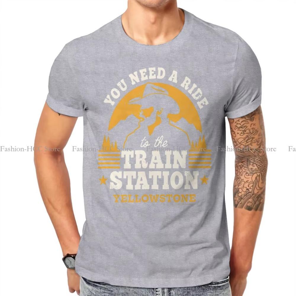 Du brauchst eine Fahrt zum Bahnhof Spezial-T-Shirt Yellowstone Dutton Ranch TV-Show Freizeit-T-Shirt Sommer-T-Shirt für Männer Frauen