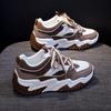 Contrast Color High on Platform Woman Footwear Lace Up Spring Autumn Shoes for Women Aesthetic Cotton Designer Luxury Light Sale