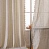 Modern Minimalist Bamboo Joint Hemp Door & Window Semi-Shading Curtain - Solid Color, High-End Feel