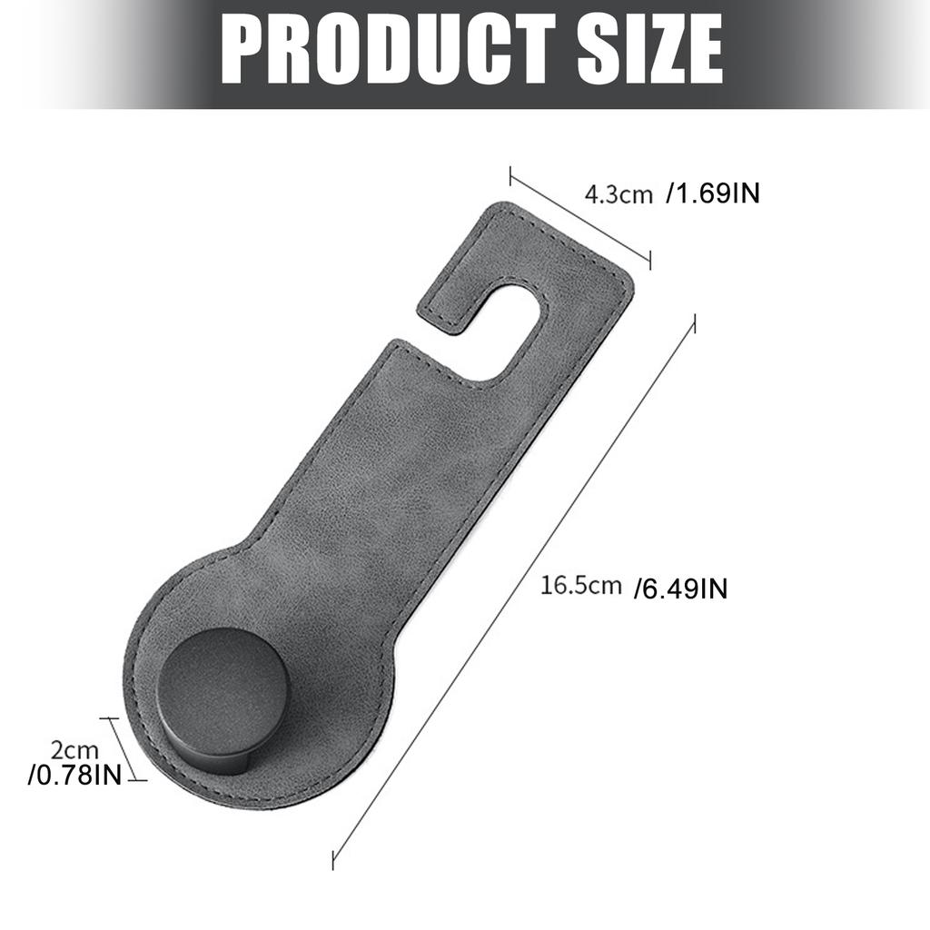 Space Saving Flip Design Car Hook with Metal Core & Velvet Finish Vehicle Headrest Hook for Smooth Interior Styling
