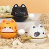 Wooden Fish Sound Percussion Instrument Ornament Lucky Wood Carving Ornament With Mallet Cat Shape Toy Random Blind Box