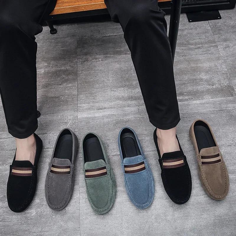 Shoes for Men  High Quality Leather Casual Loafers Shoes Moccasins Slip On Flats Man Driving Shoes Men's Chaussure Homme 2024
