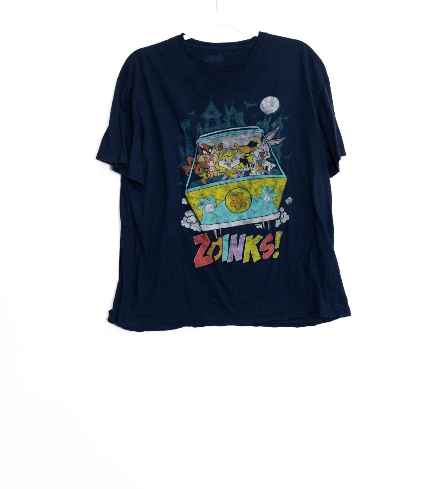Scooby Doo Size XL Mystery Machine Zoinks! Cartoon Network T-Shirt Navy Blue S