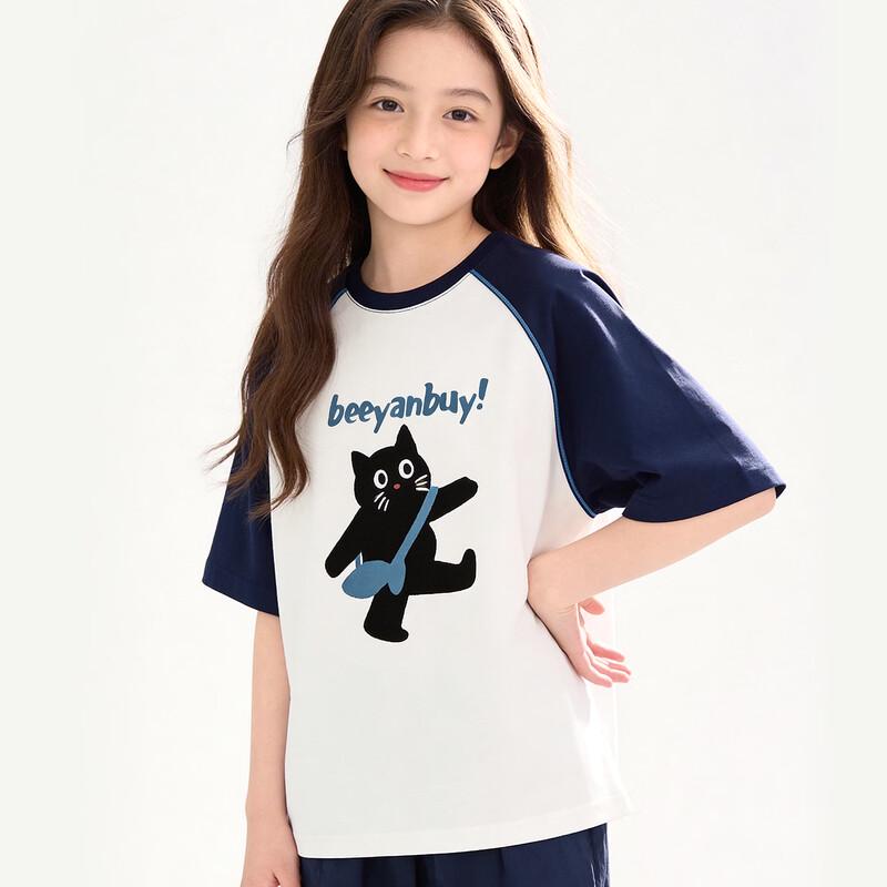 DOMIO Girls' Summer Thin Short-Sleeve T-Shirt