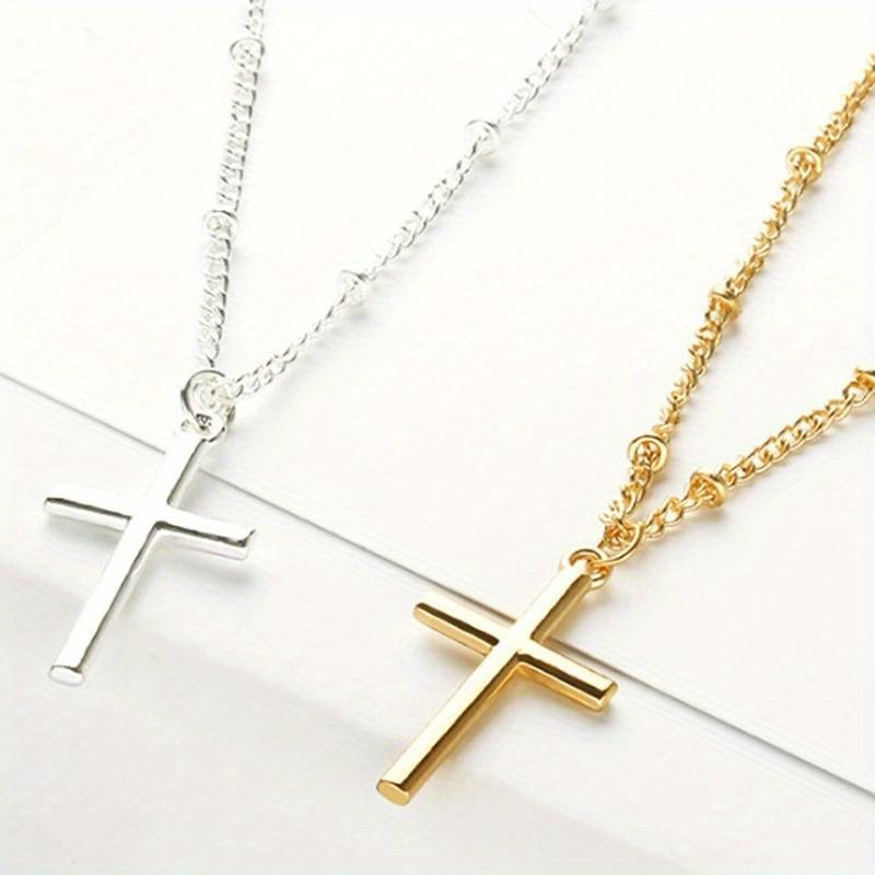 European and American Jewelry Cross Pendant Necklace Clavicle Chain Long Holy Mother