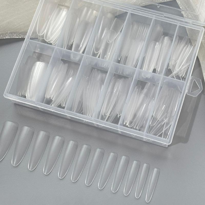 240 Stück Klare Falsche Nägel Full Cover Aufkleben Nägel Press On Nägel Künstliche Nägel Extras Lange Nagelspitzen