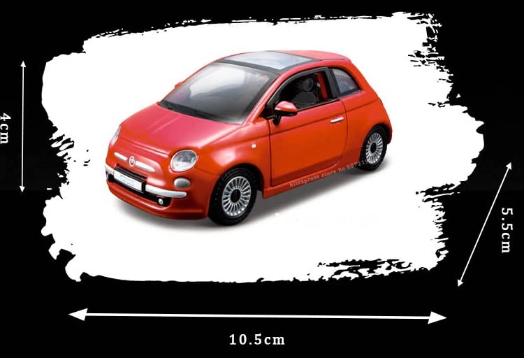 Bburago Fiat 500 Diecast Auto Maßstab FIAT NUOVA 2007 1/32 (rot) [Gebraucht]