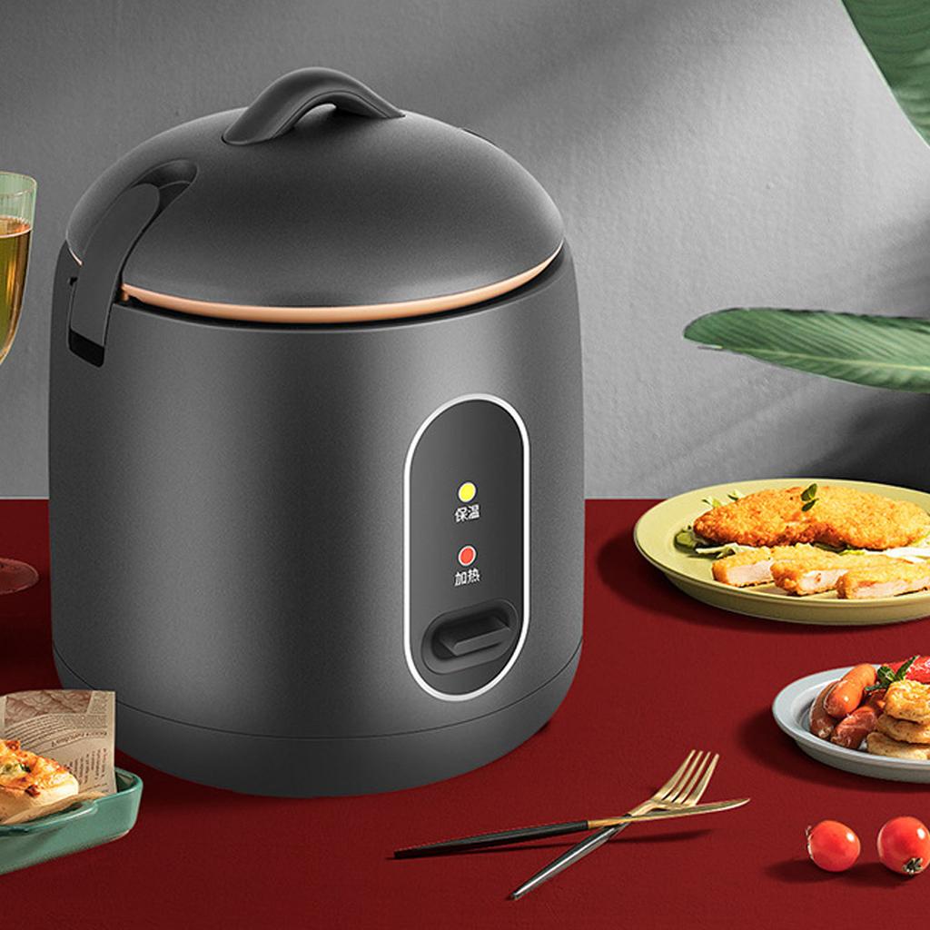 Home Mini Rice Cooker Black Small Dormitory Automatic Rice Cooker 1.2L Thermal Rice Cooker with