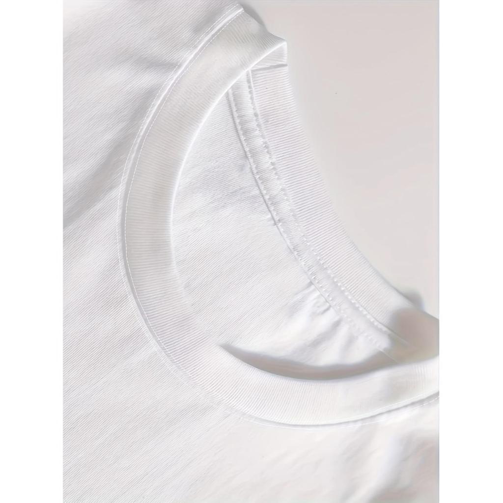 Exquisite Light Luxury Style Crystal Rose Print White T-Shirt for Women, Loose Fit Casual Short Sleeve, Essential for Summer Daily Wear