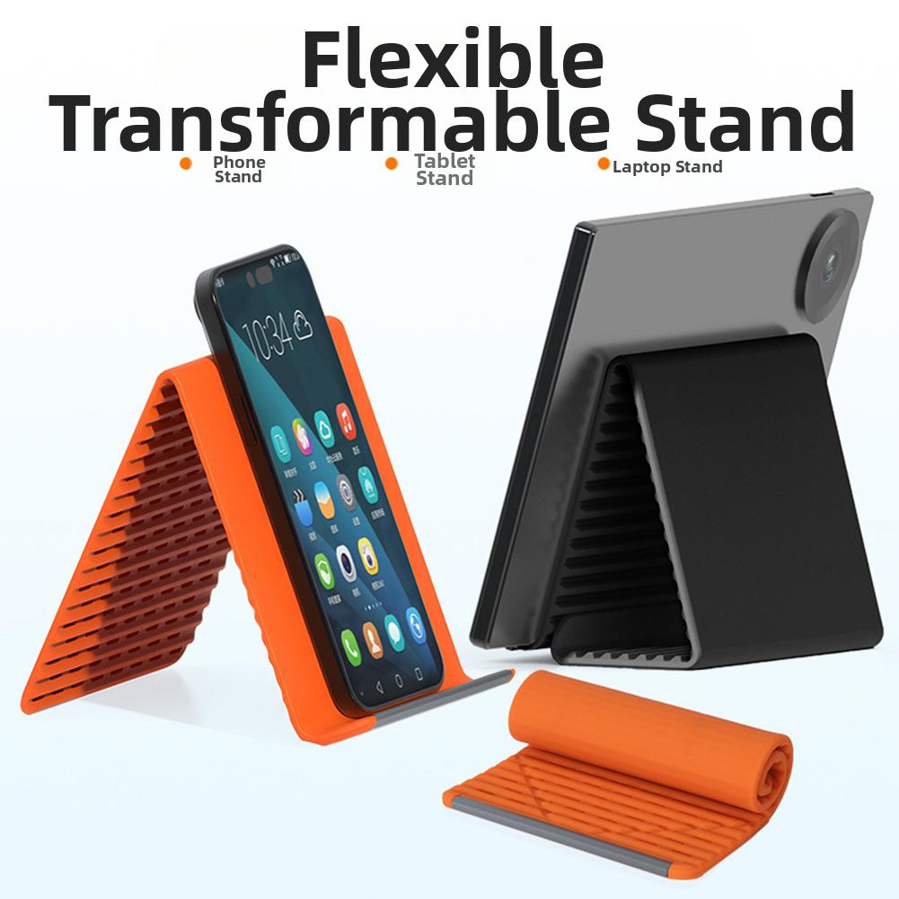 Supporto Lazy Multifunzionale in Silicone Pieghevole Arbitrariamente Deformabile Creativo Universale da Scrivania per Telefono Tablet Laptop