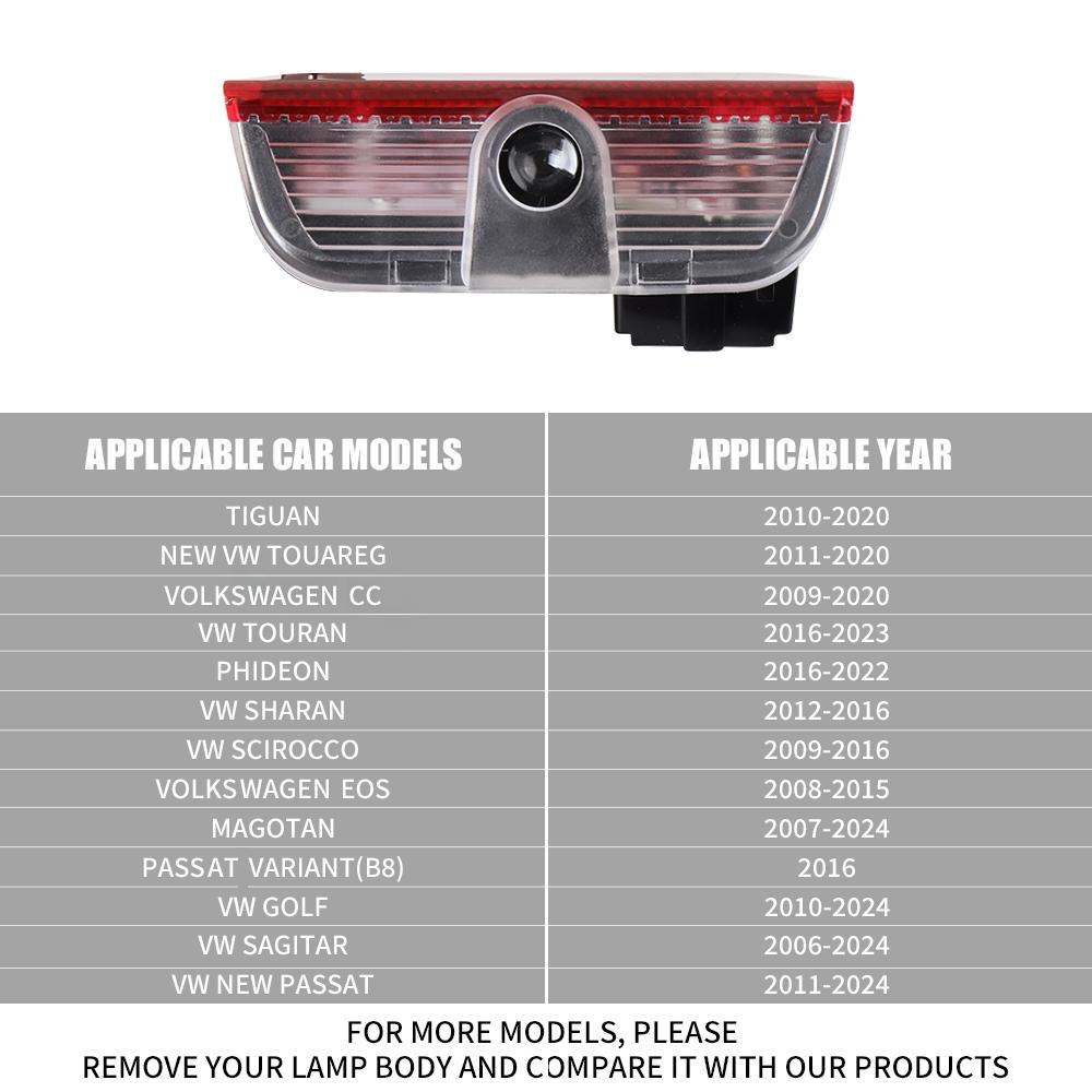 2PCS LED Car Door Projector Logo Welcome Light For Volkswagen VW GOLF SAGITAR PASSAT TIGUAN MAGOTAN Accessories