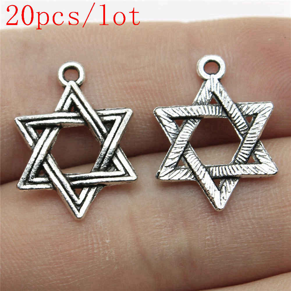 Little Hexagram Charms For Jewelry Making Pendant Diy Crafts Accessories