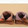 Johnature Ethnic Style Mixed Colors Genuine Leather Wedges Short Boots Warm Comfortable Women's Cotton Shoes