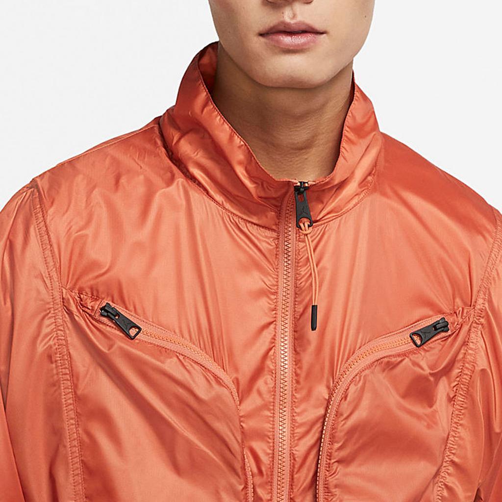 Jordan SS22 Solid Zip-Up Stand Collar Jacket Men Outerwear Orange DM1864-872