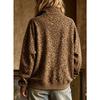 TIFICY Women's Fashion Casual Leopard Print Spring Fall Long Sleeve POLO Neck Pullovers & Long Sleeves