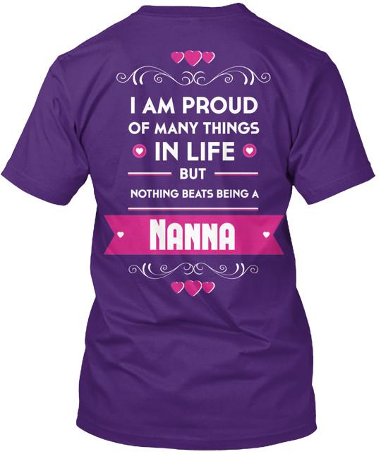 Being A Proud Nanna Tshirt Size S To 5xl