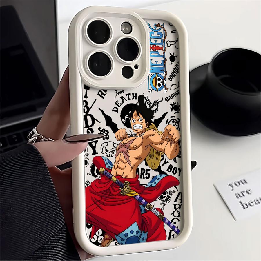 One Piece Cool Luffy And Zoro Soft Shell Phone Case for iPhone 16e 15 16 14 Plus XR 13 12 11 Pro Max 17 Air XS Max