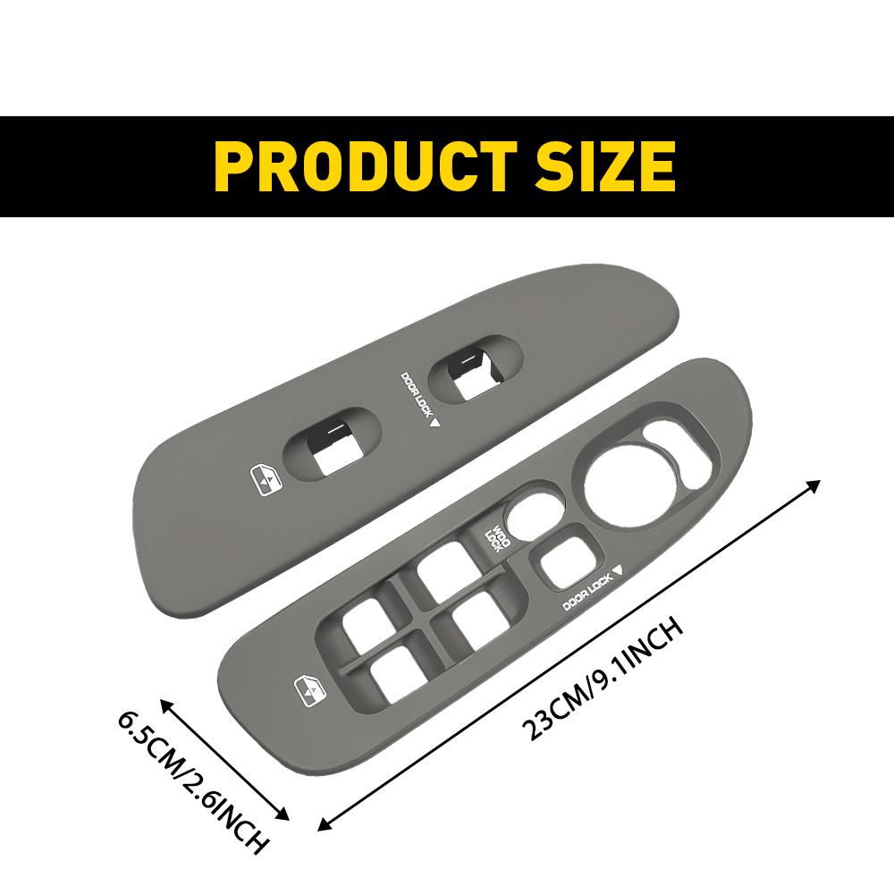 

Накладки на переключатели регулировки стеклоподъемников для пикапа Dodge Ram 1500 2500 3500 с двойной кабиной 2002 2003 2004 2005 2006 2007 2008 2009 2010 светло-серый