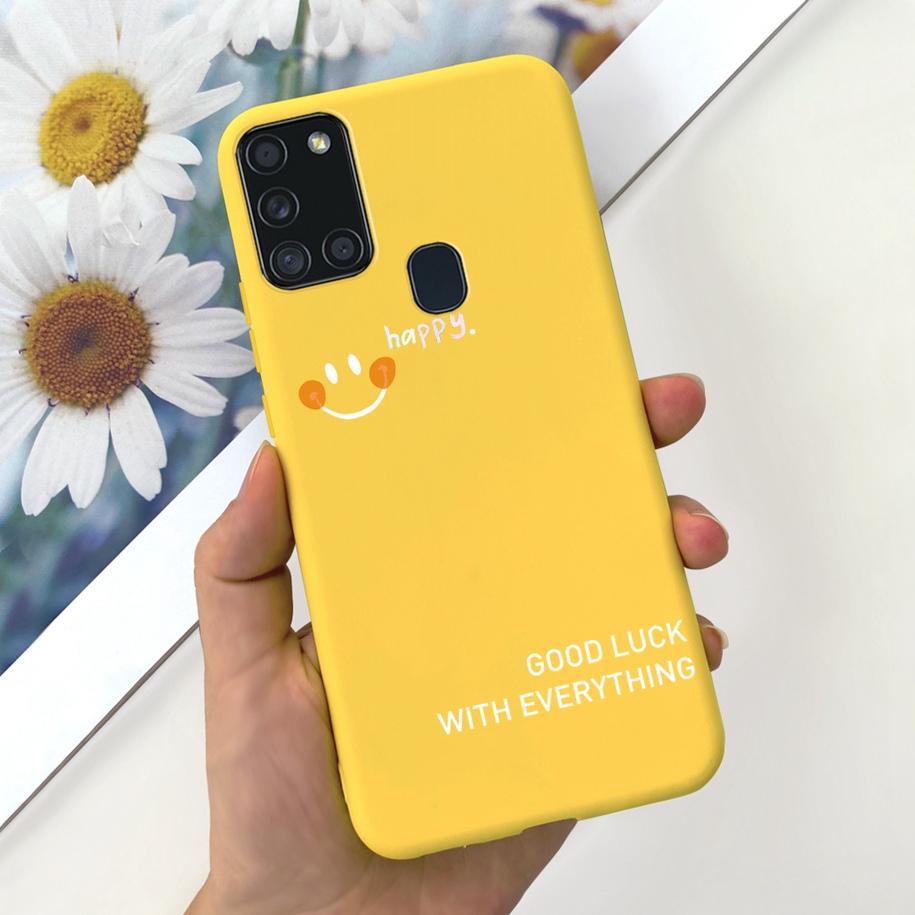 For Samsung A21S Case SM-A217F A 21S Back Cover Fashion Flower Cartoon TPU Soft Silicone Phone Case For Samsung Galaxy A21s Capa