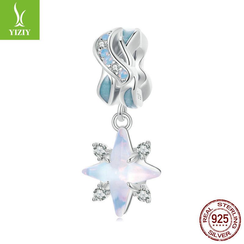 Shining Star Galaxy Series Diy Bracelet Beads, Dream Star S925 Silver Beads Loose Beads