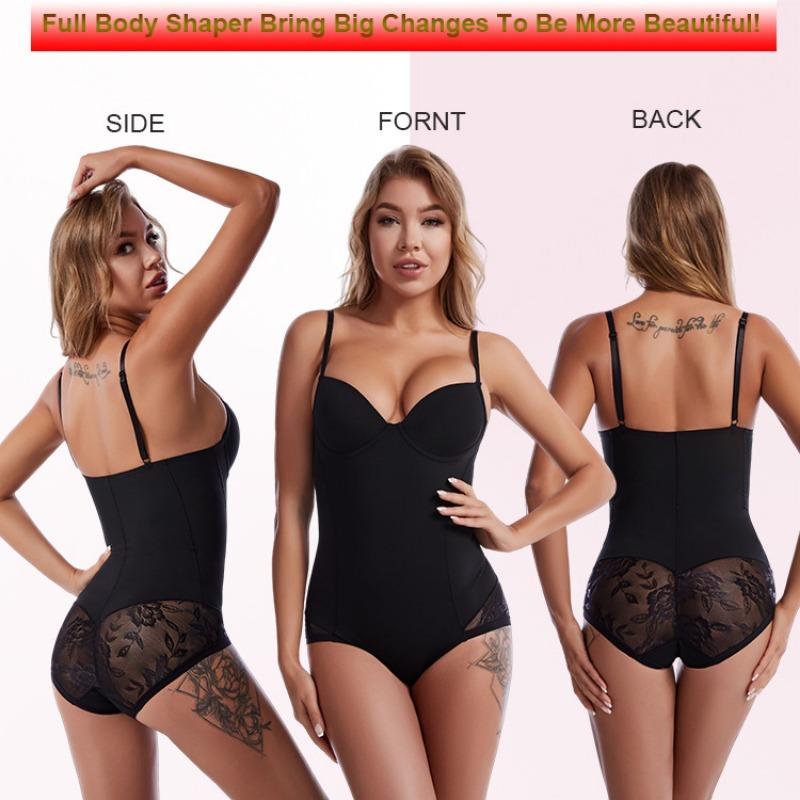 Women Shaping Bodysuit With Steel Ring Bra Tummy Control Butt Lifter Body Shaper