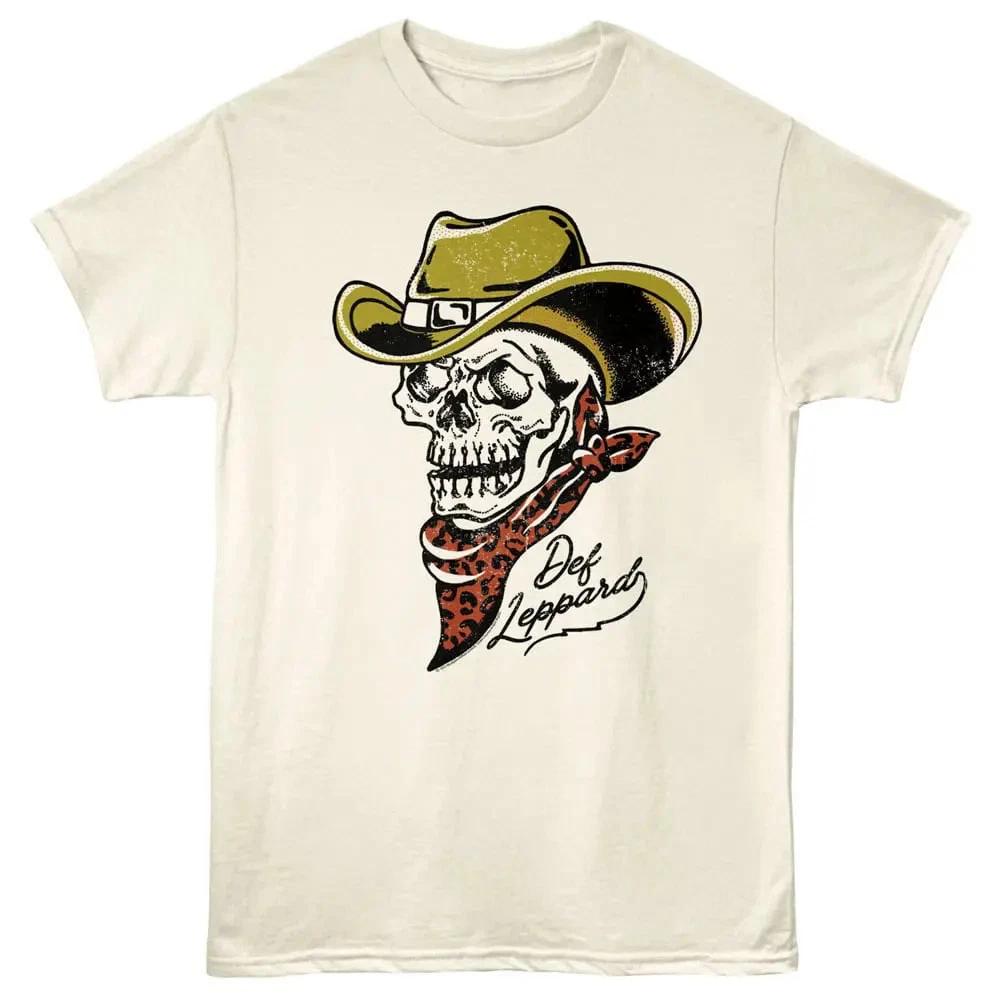 Def Leppard Cowboy Skull Men s T Shirt S