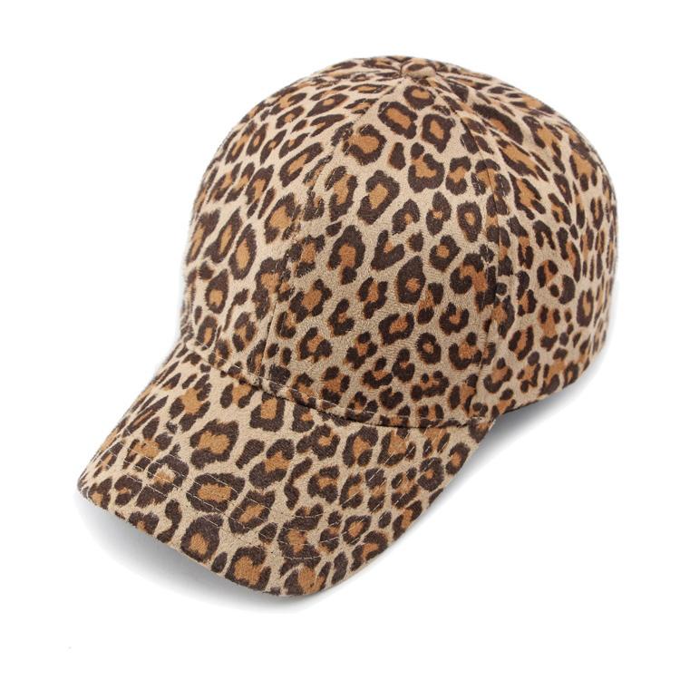 Pălărie cu imprimeu leopard Femei Parasolar Şapcă de baseball Retro