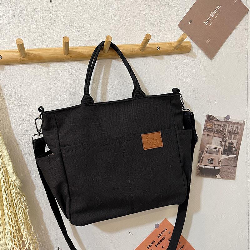 

Нишевый дизайн, Сумка-тоут большой вместимости, Универсальная для поездок на работу, Сумка через плечо, Повседневная женская сумка чёрный