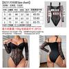 Black Long-sleeved Onesie Women's Lace Three-dimensional Embroidery Off-the-shoulder Party Wear Underwear