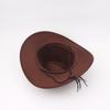 Neuer Western-Cowboyhut aus Wildlederimitat, Vintage, große Krempe, Gentleman-Mädchen, Cowboy-Jazzhut, Urlaubspartyhut