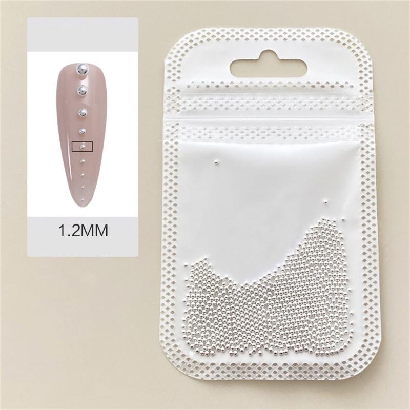 Multi-Size Nail Caviar Beads Micro 3D Nail Art Decorations Mini Metal Nail Beads Nails Jewelry DIY Nail Designs Gifts