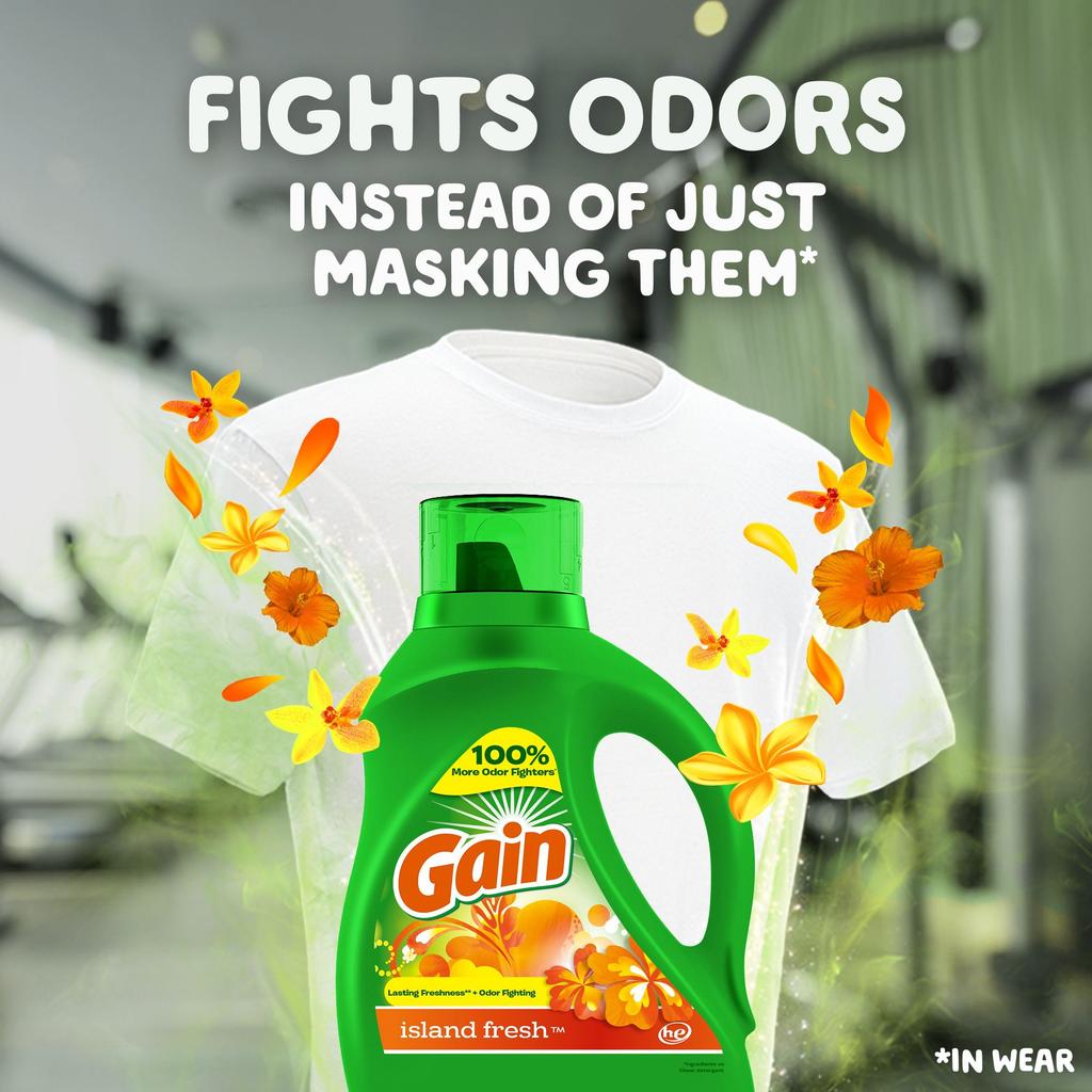Gain Island Fresh Liquid Detergent 1360ml