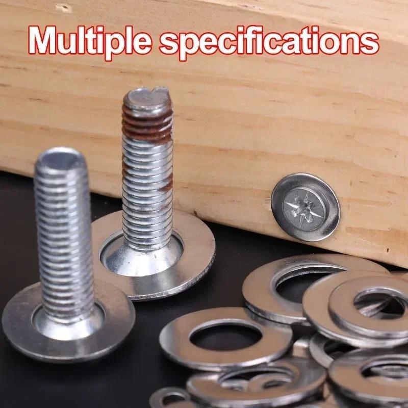 80/180/360 304 Stainless Steel Flat Washers Set, Perfect For Home Decor, Factory Repair, Kitchens, Shops & More