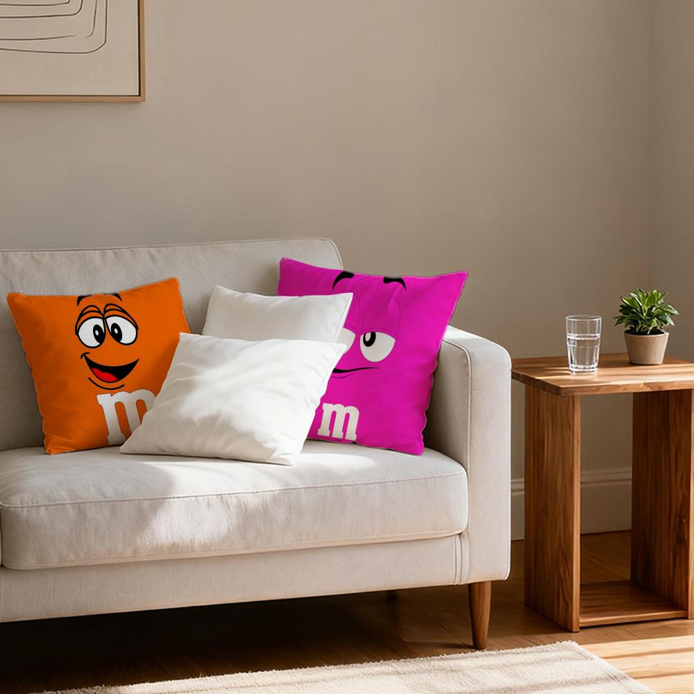 Pillow Case luxurious home office, sofa decorative Multi sized car seat cushions, pillowcases M-M&M'S C-Chocolate
